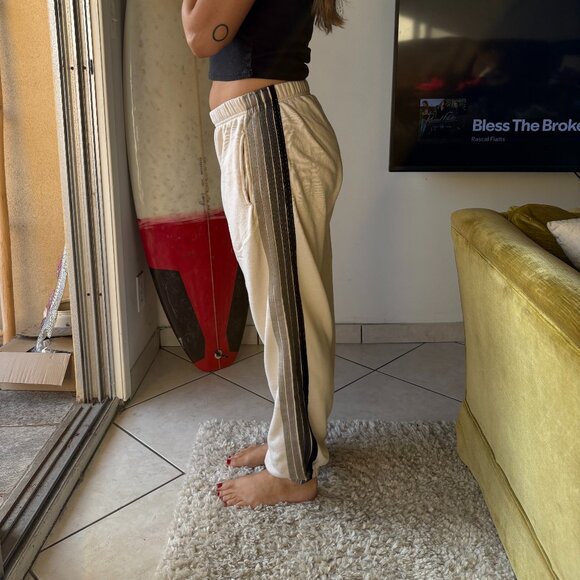 Aviator Nation Grey Striped Sweatpants - Picture 1 of 3